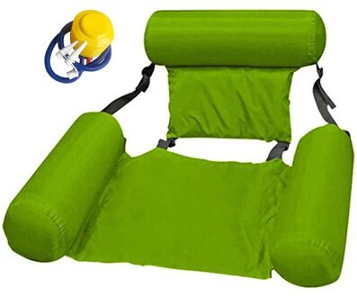 120X100Cm Zomer Opblaasbare Drijvende Rij Rugleuning Luchtbedden Bed Opvouwbare Outdoor Strand Zwembad Hangmat Mat Speelgoed groen