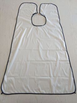 120X80Cm Man Badkamer Schort Zwarte Baard Schort Haar Scheren Schort Voor Man Waterdichte Bloemen Doek Huishoudelijke Schoonmaakmiddelen protecter wit