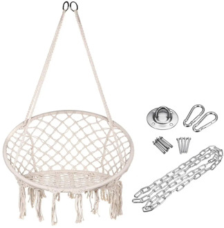 120x80CM Nordic Hammock Chair Swing Rope Outdoor Indoor Garden Round Seat For Child Adult Swinging Hanging Safety Chair Hammock