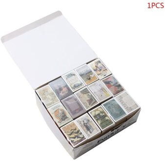 122 Vellen Mini Memo Pad Retro Matchbox Patroon Notebook Scheuren Sticky Notepad Kantoor School Briefpapier Levert