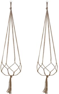 122Cm Macrame Plant Hangers Opknoping Mand Opknoping Plant Houder Bohemian Decor Plant Geknoopt Lifting Touw Thuis Tuin