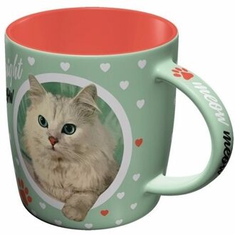 123 Kado koffiemokken Beker - katten liefhebber - 330 ml - poezen mok - keramiek