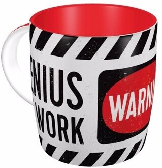123 Kado koffiemokken Collega cadeau mok - 330 ml - Genius at work - kado beker