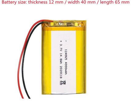 124065 Lithium Polymeer Batterij 3.7V 4000Mah Hoge Capaciteit Voor Tablet Computer / Game Handvat Met Connector Ph2.0