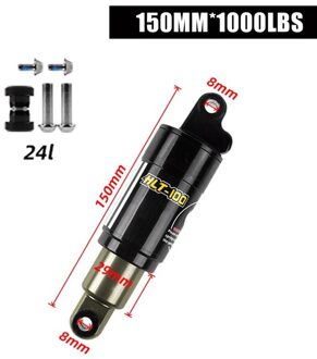 125/150/165/185Mm Fiets Hydraulische Lente Schokdemper Elektrische Voertuig Sneeuwscooter Fiets Fietsen onderdelen 150mm