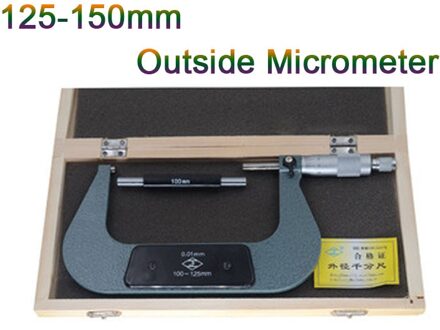 125-150 Mm Buiten Micrometer Schroef Gauge Metrische Outernal Micrometers Carbide Meetinstrumenten