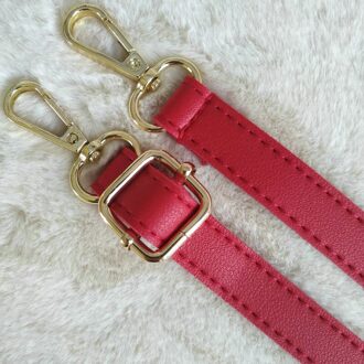 125Cm Vrouwen Verstelbare Handtas Riem 1.8Cm Breedte Diy Pu Leer Afneembare Schouderriem Met Gesp Zak Onderdelen Accessoires Rood
