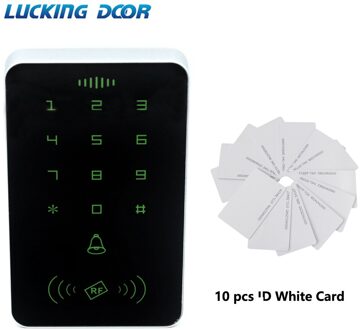 125Khz Rfid Proximity Card Digitale Toetsenbord Toegangscontrole Systeem Deurslot Controller Rfid/Em Toetsenbord Access Kaartlezer geen Licht AC en 10 ID cards