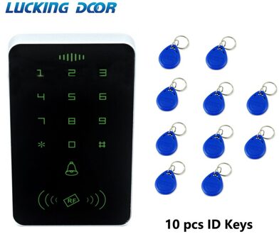 125Khz Rfid Proximity Card Digitale Toetsenbord Toegangscontrole Systeem Deurslot Controller Rfid/Em Toetsenbord Access Kaartlezer geen Licht AC en 10 Keys