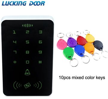 125Khz Rfid Proximity Card Digitale Toetsenbord Toegangscontrole Systeem Deurslot Controller Rfid/Em Toetsenbord Access Kaartlezer geen Licht AC en 10 kleur Key