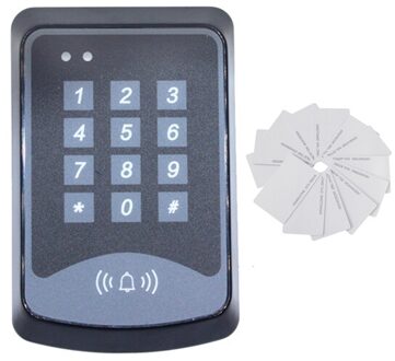 125Khz Rfid Proximity Card Toetsenbord Toegangscontrole Systeem Apparaat Machine Rfid Kaartlezer Deurslot Systeem 1000 Gebruiker Keyfobs cover AC en 10 ID cards