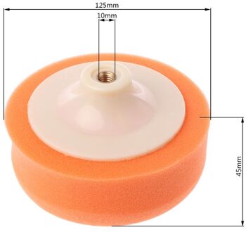 125mm 175mm Auto Polijsten Buffing Polijsten Pad Spons Wiel Waxen Oranje Polijsten Machine Accessoires 510