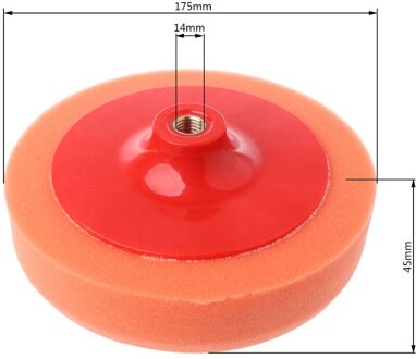 125mm 175mm Auto Polijsten Buffing Polijsten Pad Spons Wiel Waxen Oranje Polijsten Machine Accessoires 714
