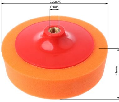 125mm 175mm Auto Polijsten Buffing Polijsten Pad Spons Wiel Waxen Oranje Polijsten Machine Accessoires 716