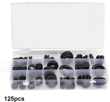 125Pcs Grommet Kit 18 Maten Pakking Ring Stekkers Dirigent Kabels Assortiment Set Tool Rubber Bescherm Draad Afdichting Waterdicht