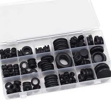 125Pcs Rubber Elektrische Assortiment Beschermen Draad Pakking Ring Dirigent Set 18 Maten Tool Waterdichte Kabels Afdichting Tule Kit