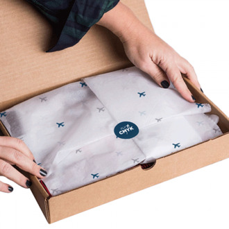 125x vellen inpak vloeipapier bedrukken met logo patroon of eigen ontwerp (125 st) drukken