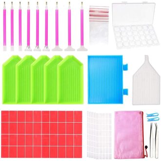 127 Stks/set 5D Diamant Schilderij Tools Set Diy Diamant Schilderij Accessoires Kit Diamant Borduurwerk Box Art Ambachten