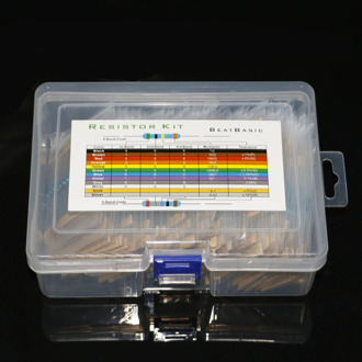 1280pcs/lot 64Values* 20pcs 1% 1/4 W resistor pack set diy Metal Film Resistor kit use colored ring resistance (1 ohms~10M ohm)