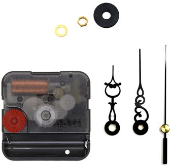 12888 6Mm Quartz Met Zwarte Korte Handen 39 # Sweep Stille Wandklok Mechanisme Accessoire Diy Kits