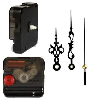 12888SA Snap In Type wandklok mechanisme met 9301 # zwarte handen Stille Plastic DIY Klok Accessoire kits Sweep Quartz beweging