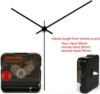 12888SA Snap In Type wandklok mechanisme met 95 # handen Stille Plastic DIY Klok Accessoire kits Sweep Quartz