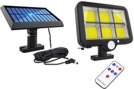 128LED/150LED Afstandsbediening Led Solar Wandlamp Motion Sensor Waterdichte Beveiliging Lamp Out Deur IP65 Stree Security Lamp 150cob