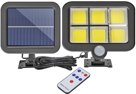128LED Solar Led Light Outdoors IP65 Waterdichte Afstandsbediening Motion Sensor Solar Wandlamp Voor Tuin Decoratie 120LED / afgelegen controle