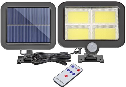 128LED Solar Led Light Outdoors IP65 Waterdichte Afstandsbediening Motion Sensor Solar Wandlamp Voor Tuin Decoratie 128LED / zonder afgelegen