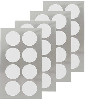 128x Witte ronde sticker etiketten 25 mm