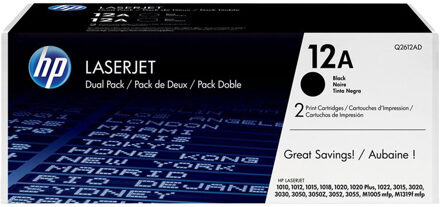 12AD LaserJet Toner Zwart Dual Pack (Q2612AD)