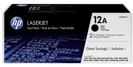 12AD LaserJet Toner Zwart Dual Pack (Q2612AD)
