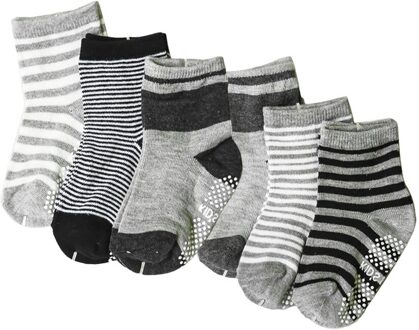12Cm Baby Sokken Diverse Non Skid Enkel Katoenen Sokken Baby Peuter Anti Slip Strepen Ster Sokken 0-3 jaar Willekeurige Kleur