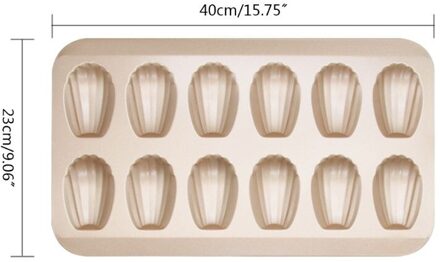 12Cup Anti-aanbak Madeleine Pan Shell Vormige Carbon Stalen Mal Bakvorm Gereedschap 95AA