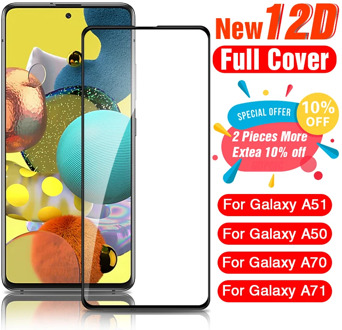 12D Full Cover Tempered Glass For Samsung Galaxy A51 A50 A70 A71 A80 A90 Screen Protector For Samsung A10 A20 A30 A40 A60 Glass