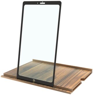 12Inch Houten Mobiele Video Screen Vergrootglas High Definition Mobiele Telefoon Screen Versterker Met Houtnerf Stand