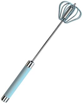 12Inches Semi Automatische Eiklopper Rvs Hand Zwaait Cake Mixer Stirrer Thuis Keuken Bakken Tool Blauw