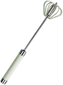 12Inches Semi Automatische Eiklopper Rvs Hand Zwaait Cake Mixer Stirrer Thuis Keuken Bakken Tool groen