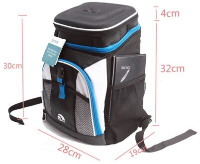 12L Picknick Rugzak Amerikaanse Outdoor Adventure Dikke 5Mm Waterdichte Isolatie Vers Houden Gekoelde Tas Camping Apparatuur zwart
