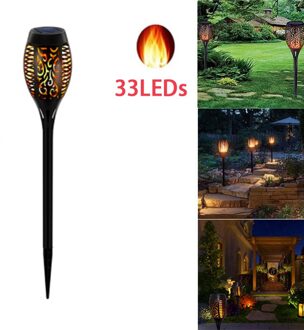 12LED/33LED Solar Flame Lights Flickering IP65 Waterdichte Outdoor Solar Lamp Path Binnenplaats Tuin Verlichting Torch Spotlight 1stk 33 LED
