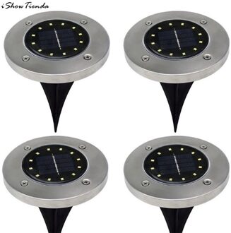 12Ledsolar Powered Solar Power Begraven Licht Onder Grond Lamp Outdoor Path Way Tuin Decking 12LED Solar Licht