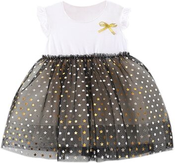 12M-3T Baby Jurken Peuter Baby Kids Meisjes Ruches Ruches Patchwork Bloemen Zomer Prinses Jurken Voor Meisjes kids Outfits wit / 12m
