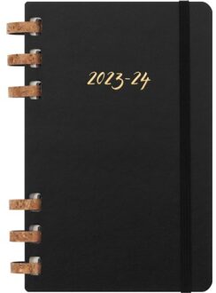 12m academic spiral planner weekly/monthly large black hard cover