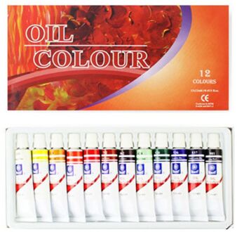 12Ml 12/24 Kleuren Professionele Olieverf Verf Tekening Pigment Buizen Set Kunstenaar Art Supplies Voor Beginner 12 kleur
