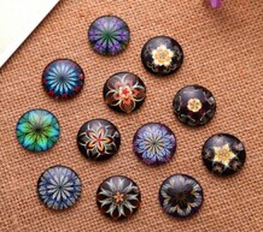 12mm 14mm 16mm 30mm Zuid-korea patroon Ronde Handgemaakte Foto Glas Cabochons & DIY Handgemaakte Cabochon kralen Sieraden Fittings 12mm 24stk