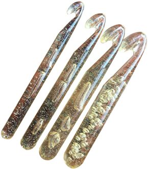 12Mm-20Mm 4 Stks/set Grote Maat Plastic Handvat Transparante Craft Knit Haaknaalden Breinaalden Weave Diy craft Loom Tool