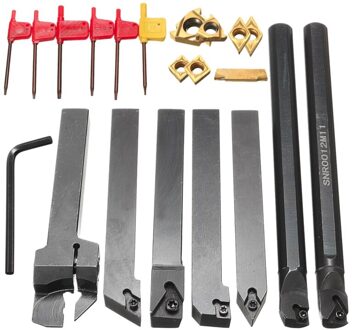 12Mm 21 Stks/set Shank Draaibank Draaien Gereedschaphouder Boring Bar + Insert + Wrench S12M-Sclcr06/Ser1212H16/Scl1212H06