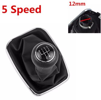 12mm/23mm Auto Styling Pookknop Hefboom Stick Gaiter Boot Cover Voor Volkswagen VW Golf 4 MK4 GTI R32 Jetta Bora 1999-2005 12mm 5 Speed