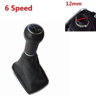 12mm/23mm Auto Styling Pookknop Hefboom Stick Gaiter Boot Cover Voor Volkswagen VW Golf 4 MK4 GTI R32 Jetta Bora 1999-2005 12mm 6 Speed