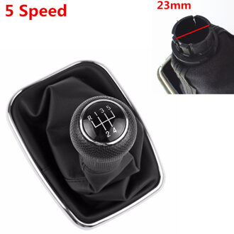 12mm/23mm Auto Styling Pookknop Hefboom Stick Gaiter Boot Cover Voor Volkswagen VW Golf 4 MK4 GTI R32 Jetta Bora 1999-2005 23mm 5 Speed